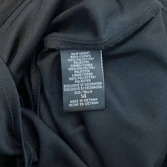 Le Bos Long Sleeve Bead Embellished Blouse Black Career Date Night Classy Top - Picture 11 of 13